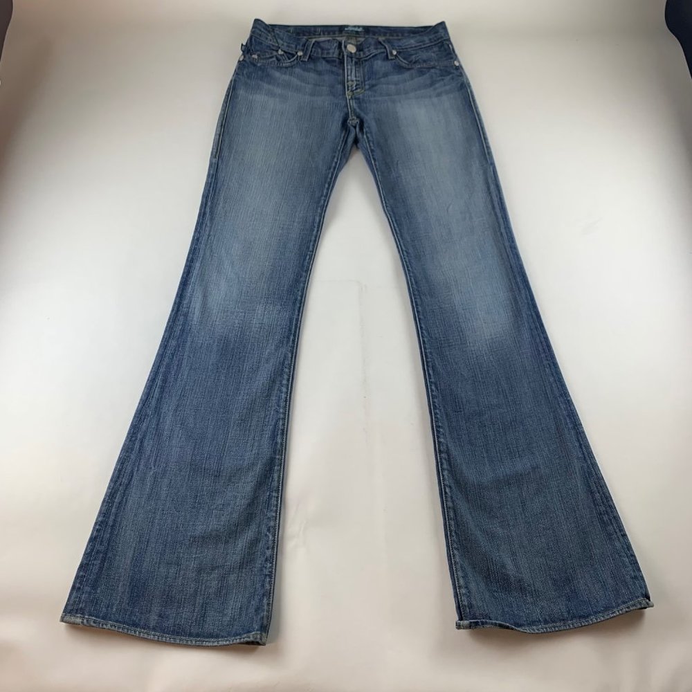 LONG Rock & Republic Jeans Rainbow Embroidered Pocket Roth Flare 29
